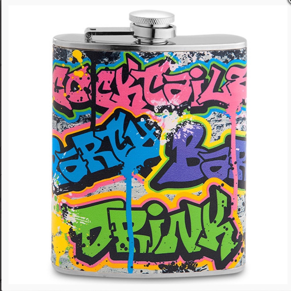 🛍 3/$20 Epic Stainless Steel Graffiti Flask
